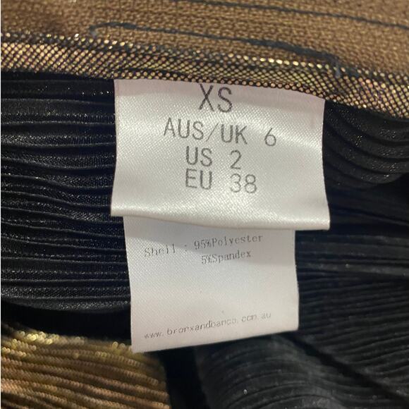 NWT BRONX & BANCO DRESS GOWN GOLD FORMAL EVENING WEDDING MOTHER OF THE BRIDE - Picture 8 of 16